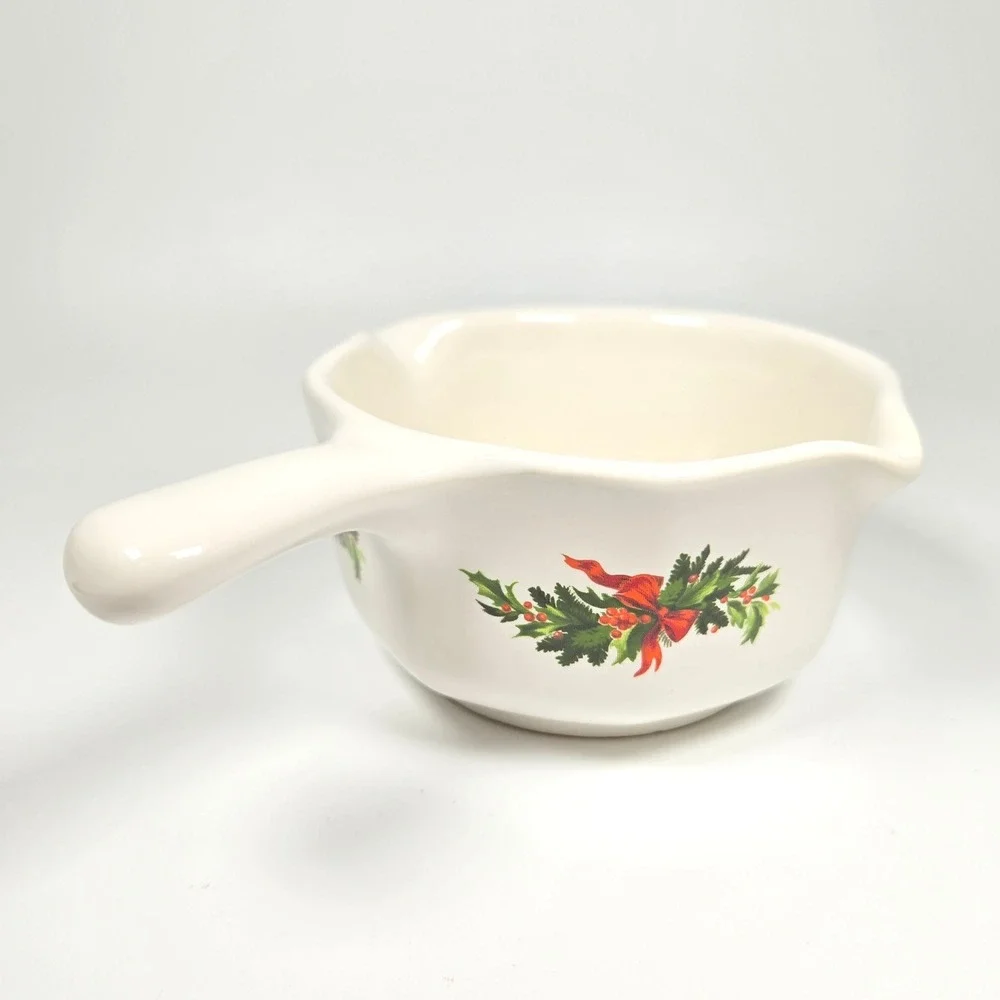 Vintage Pfaltzgraff Christmas Heritage Potpourri‎ Butter Sauce Dish Bowl Retired